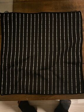 Black Satin pocket square with 2 Studded Dot designs
